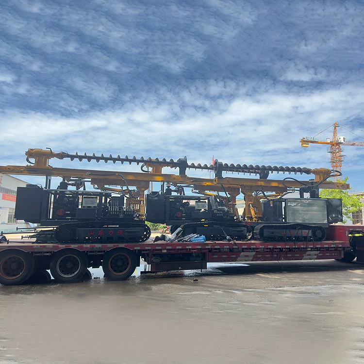 solar pile driver machine